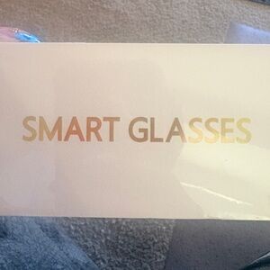 Smart Glasses with Gold Text